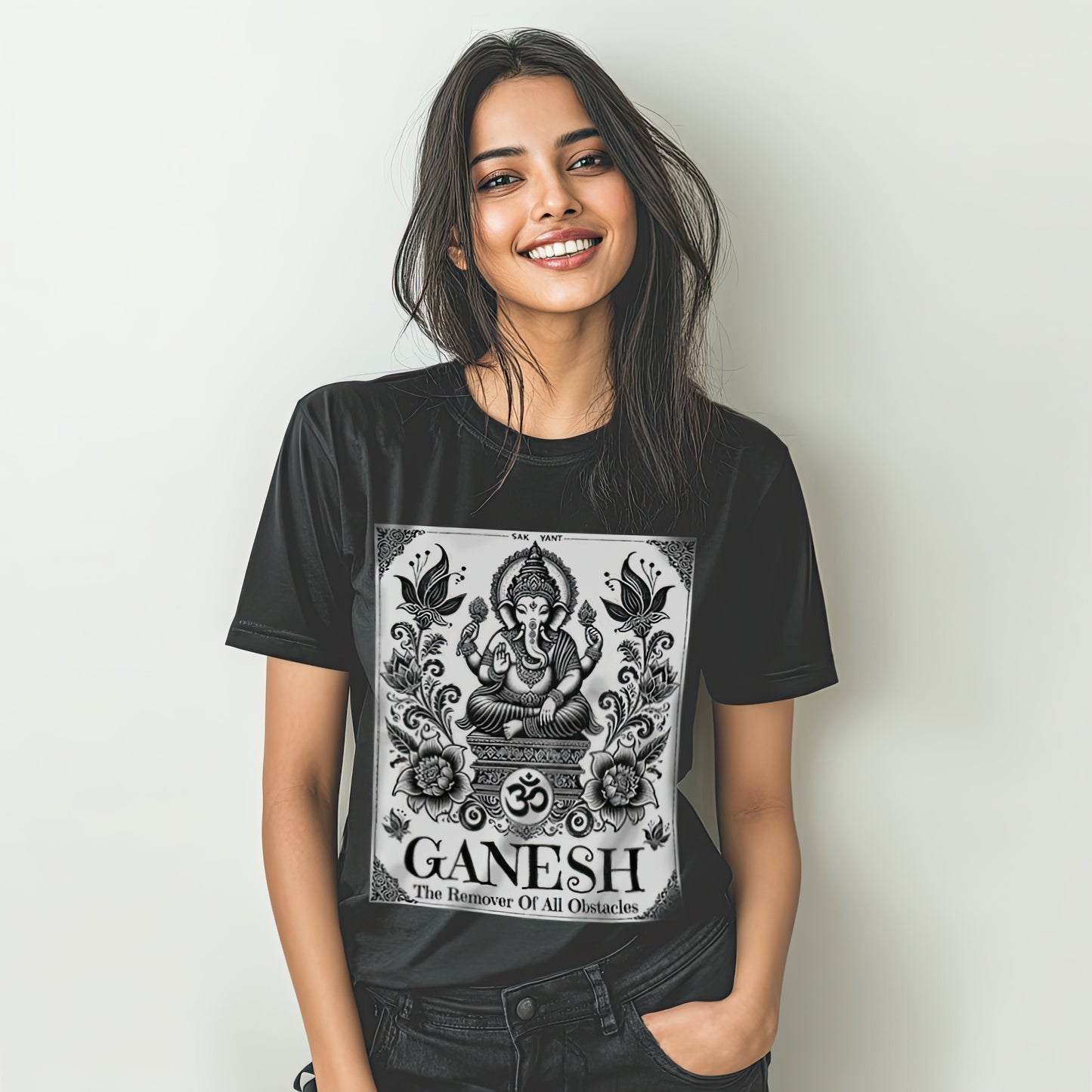 "Ganesh" Yoga T-Shirt – Sacred Elephant Symbol