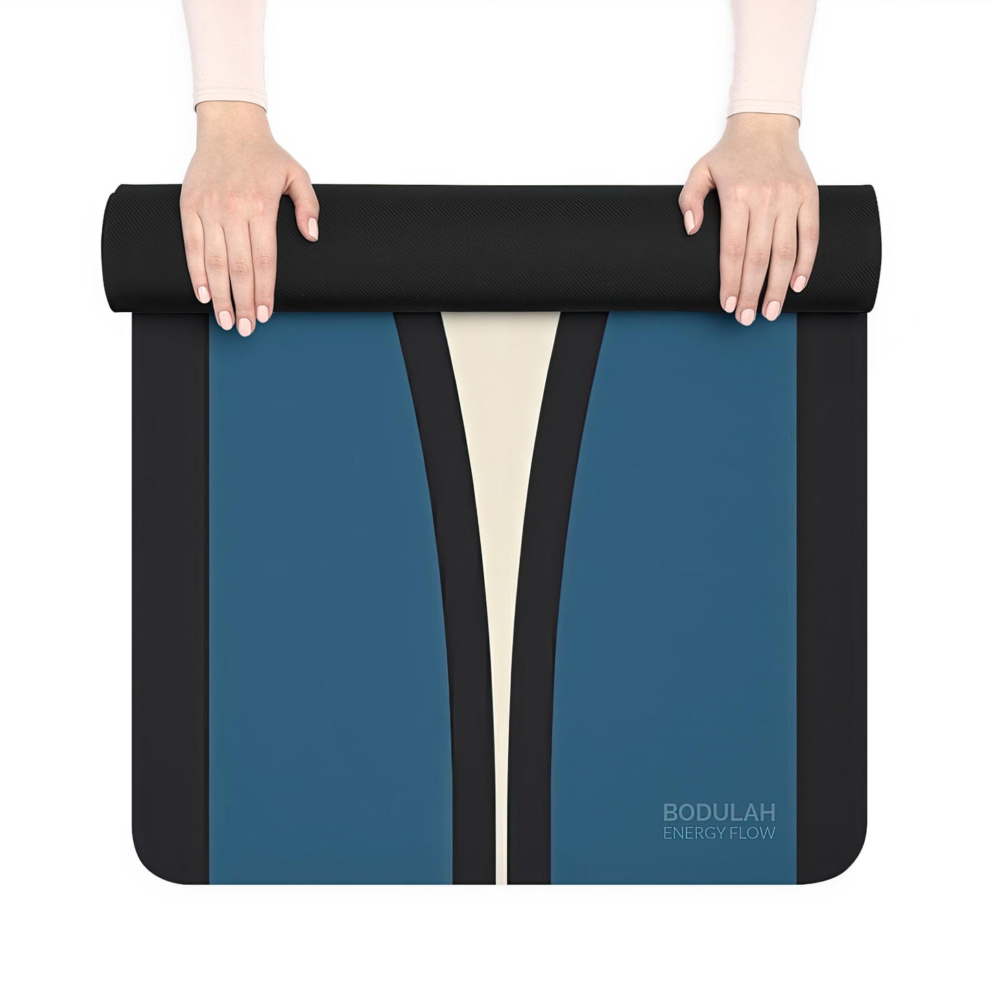 Energy Flow Yoga Mat 3 - Retro Modern Design Non-Slip Exercise Mat for Home Gym Pilates Meditation & Yoga Practice