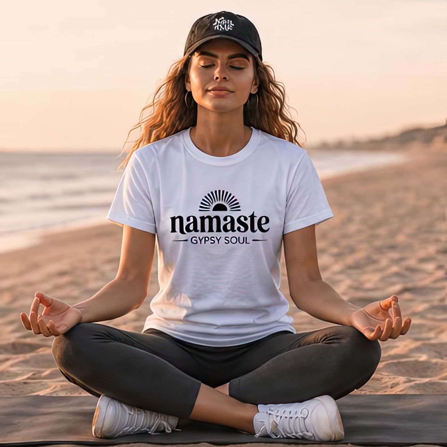 Namaste Unisex Distressed Cap – Vintage Cotton Baseball Hat
