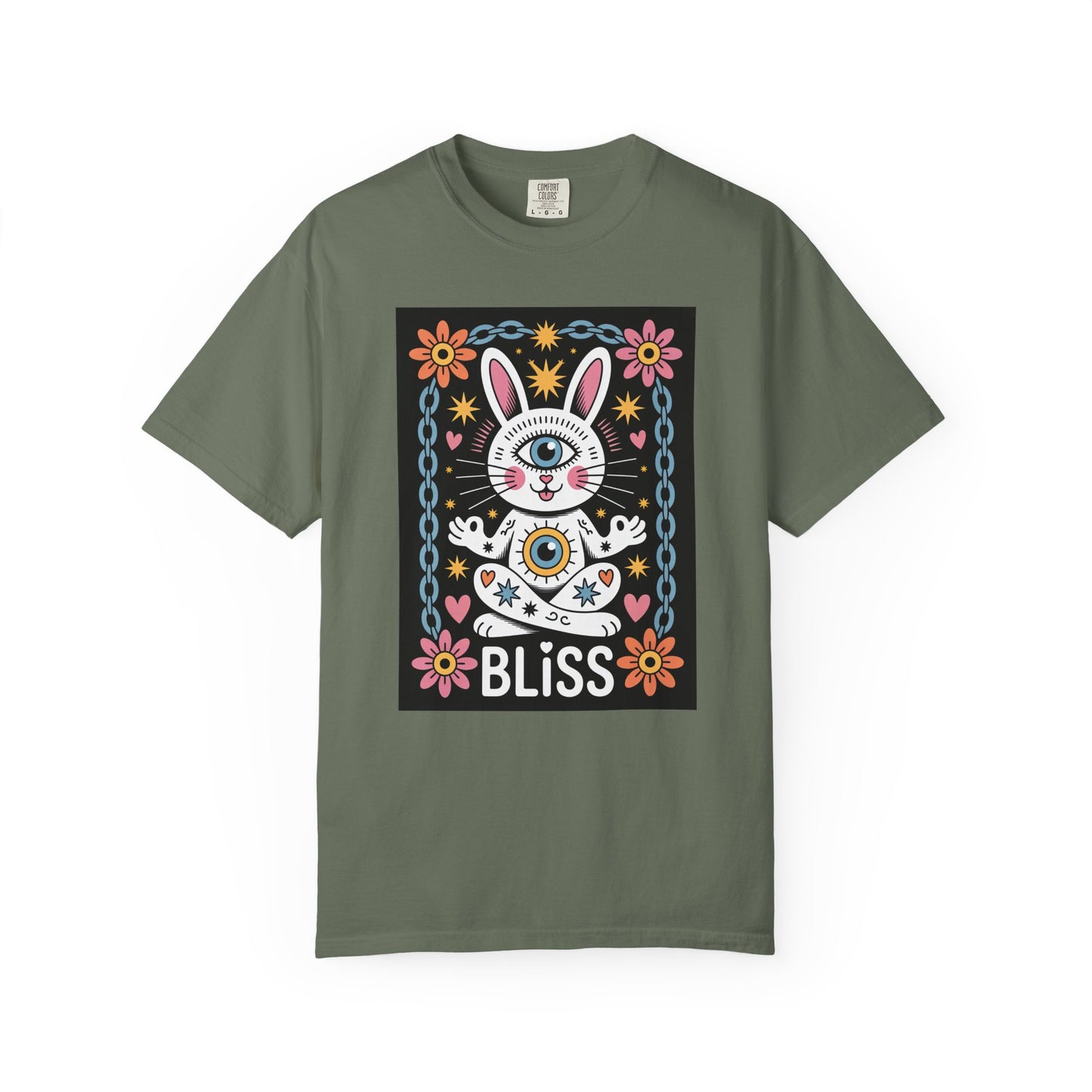 Yoga Bliss Bunny T-Shirt – Third Eye Cosmic Style