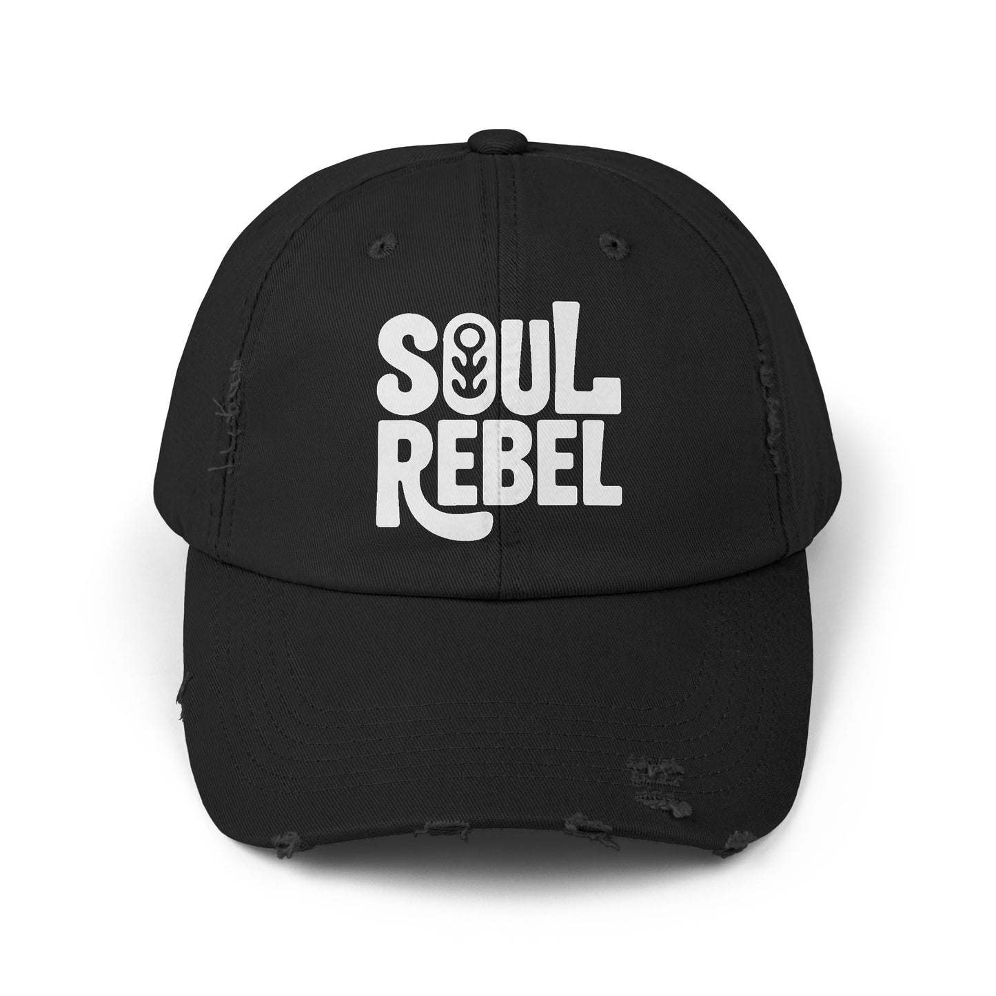 Soul Rebel Unisex Distressed Cap – Vintage Cotton Baseball Hat