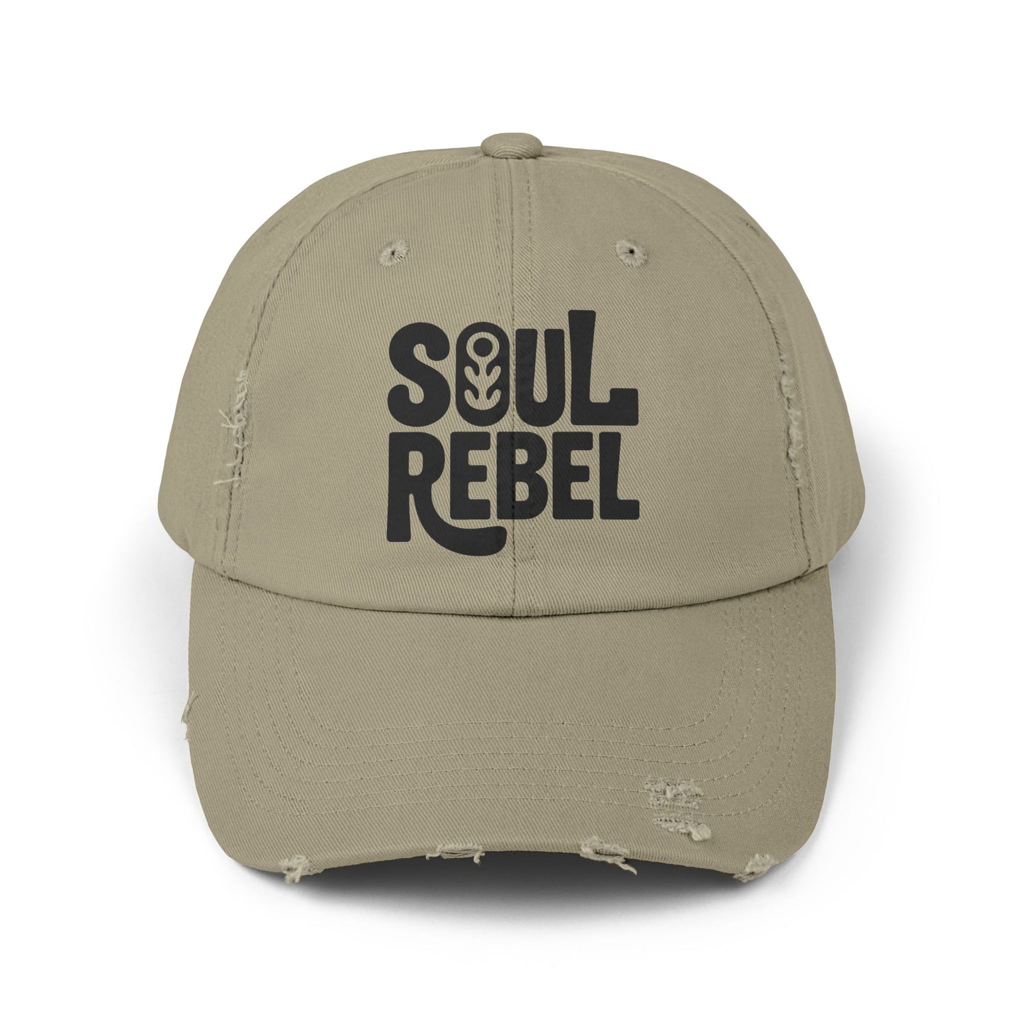 Soul Rebel Unisex Distressed Cap – Vintage Cotton Baseball Hat