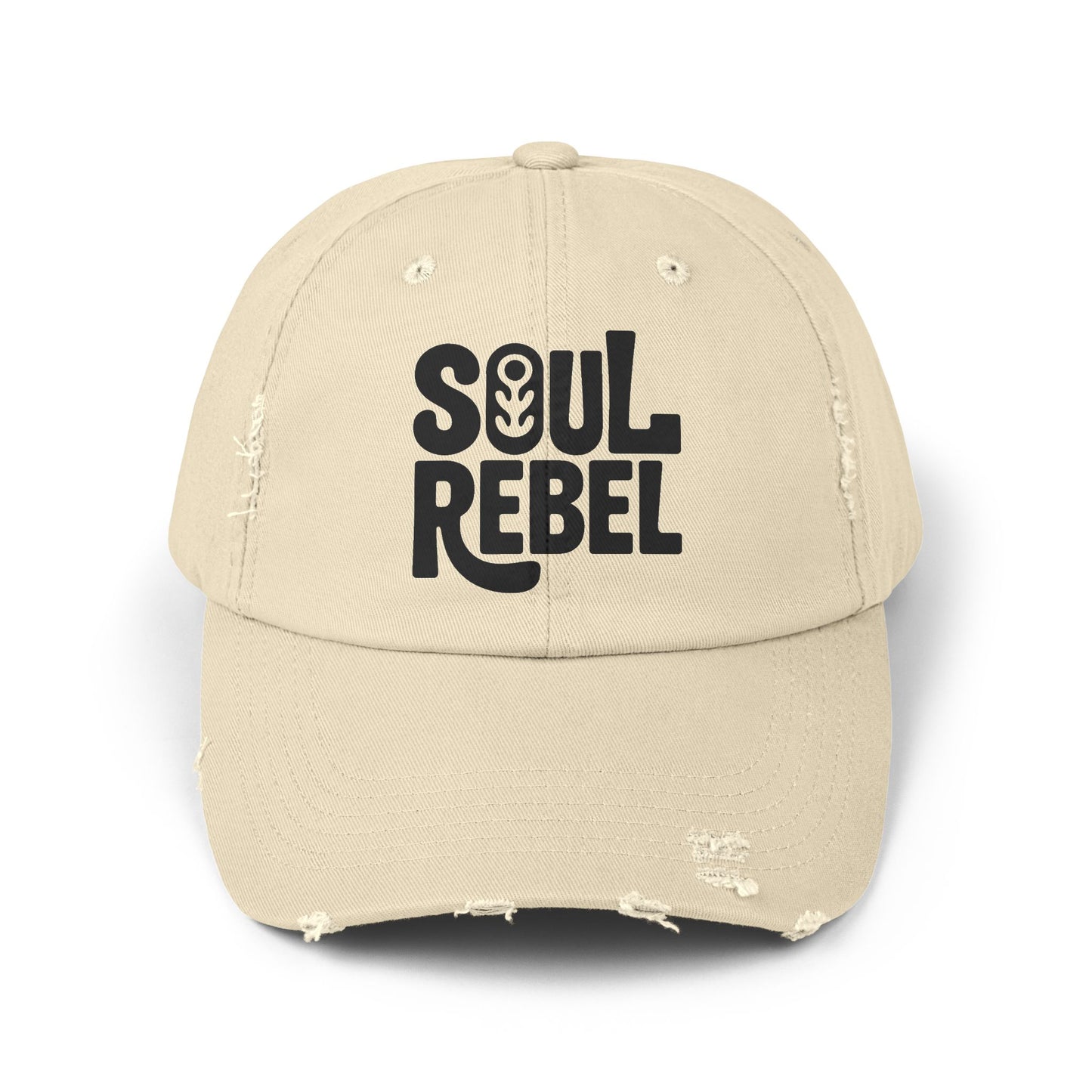 Soul Rebel Unisex Distressed Cap – Vintage Cotton Baseball Hat