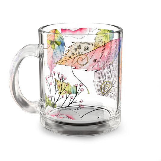 Whispering Leaves Glass Mug