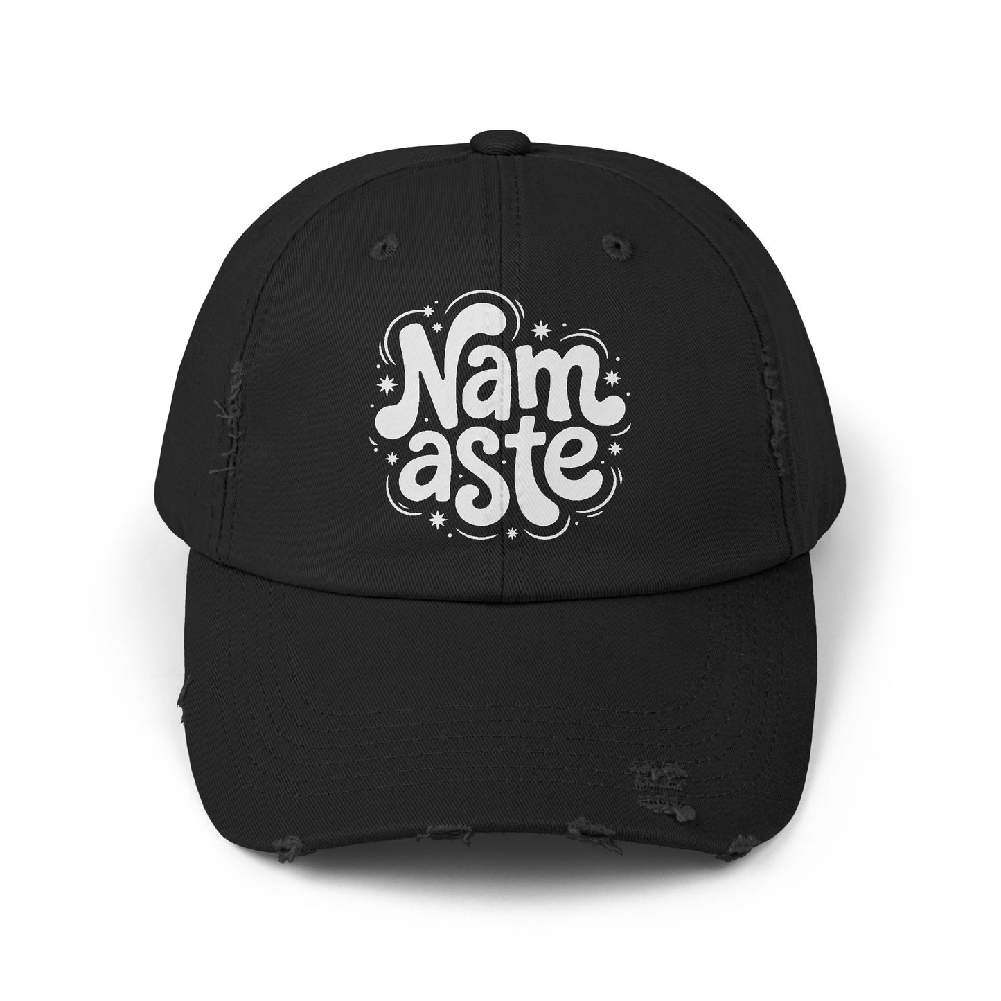 Namaste Unisex Distressed Cap – Vintage Cotton Baseball Hat