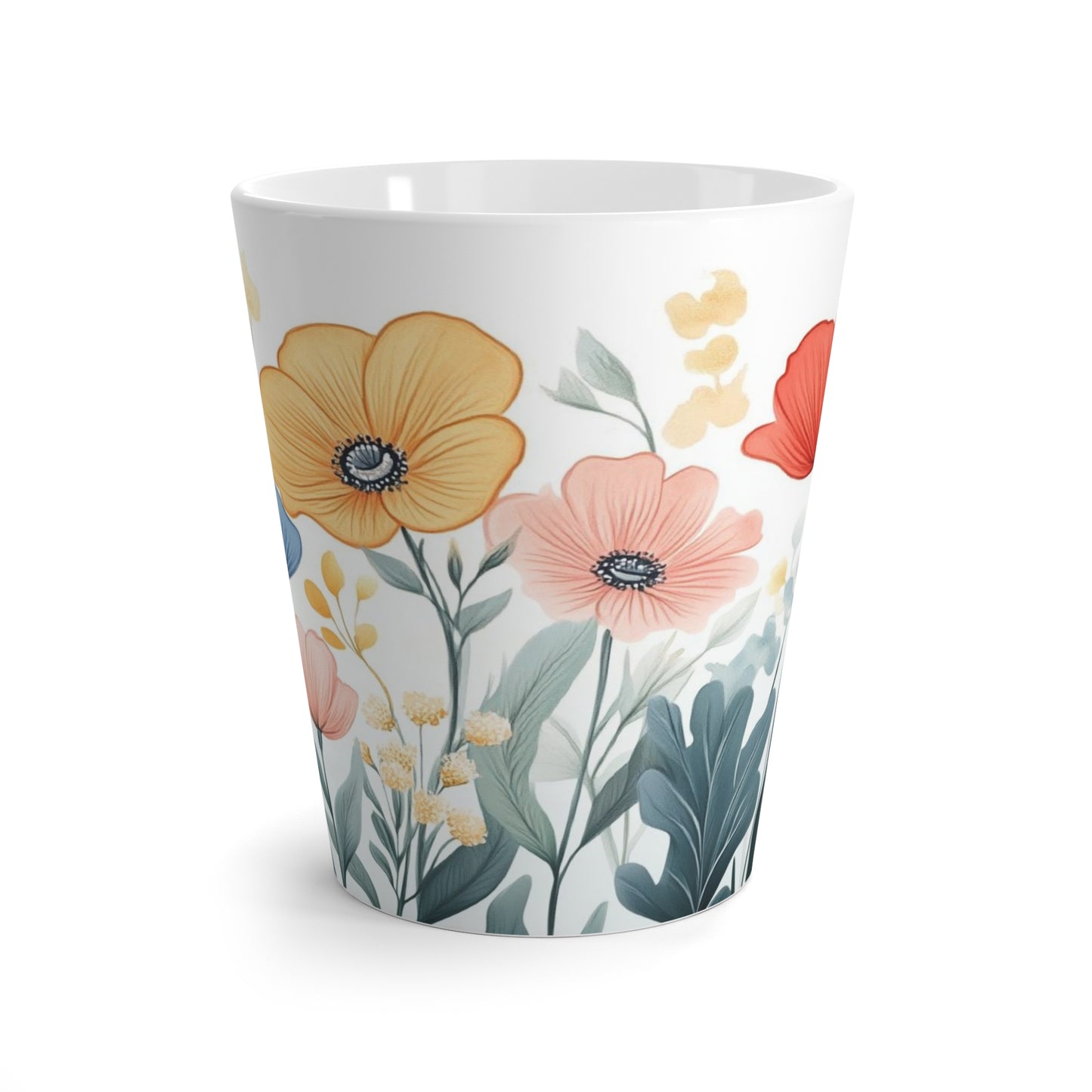 Tranquil Meadow Ceramic Latte Mug