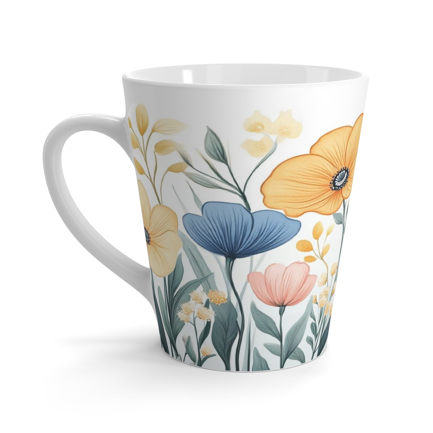 Tranquil Meadow Ceramic Latte Mug