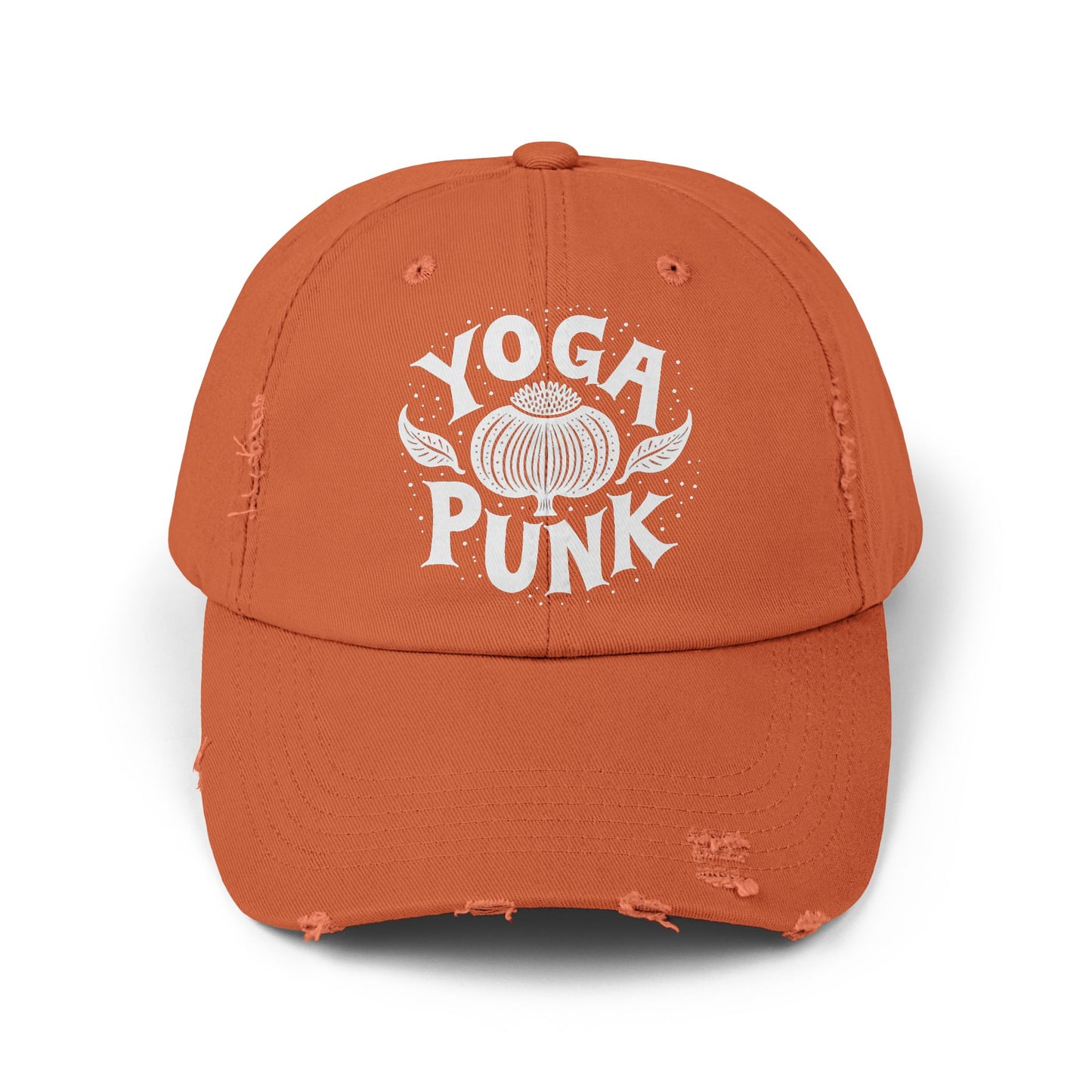 Yoga Punk Unisex Distressed Cap – Vintage Cotton Baseball Hat