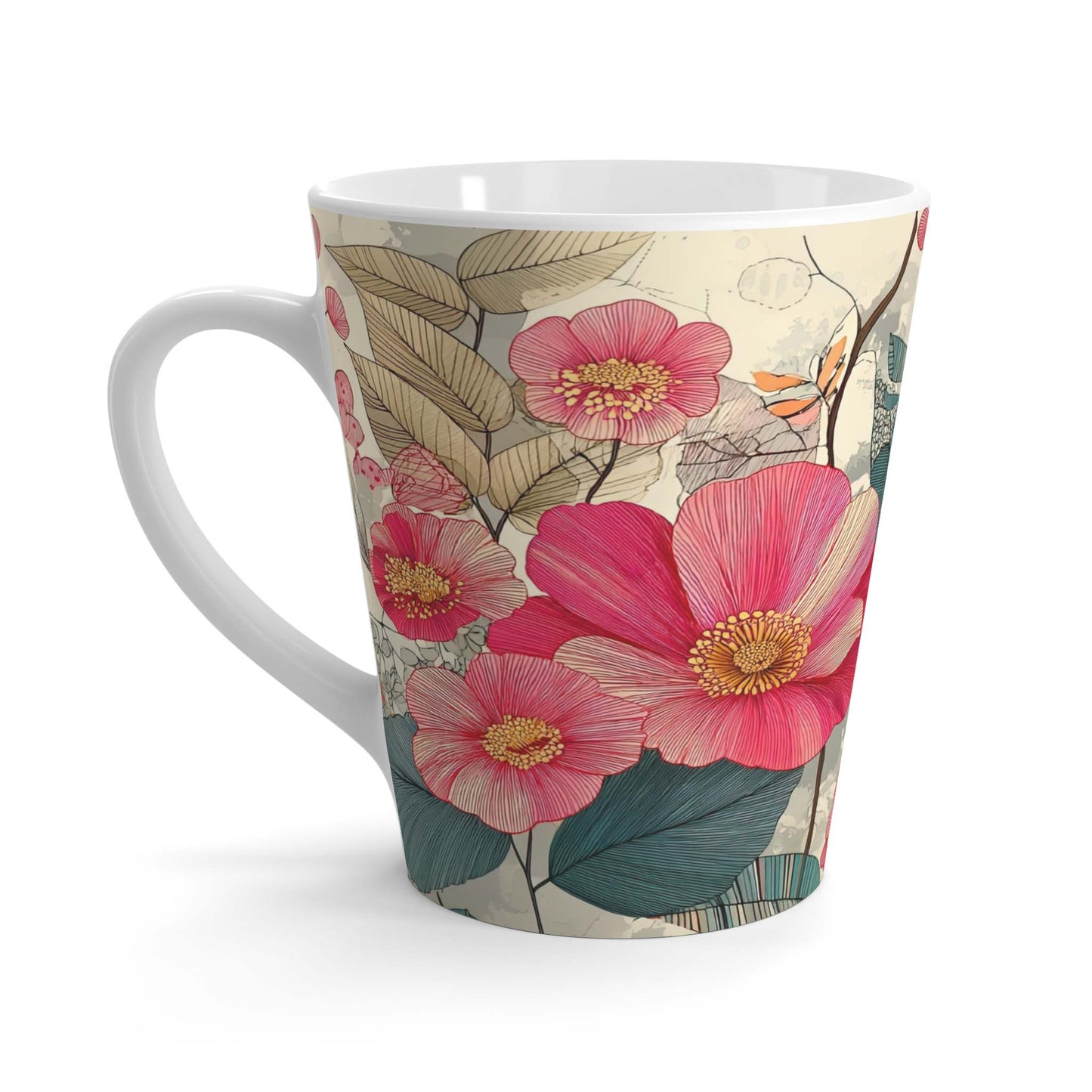 Wild Pink Bloom Latte Mug