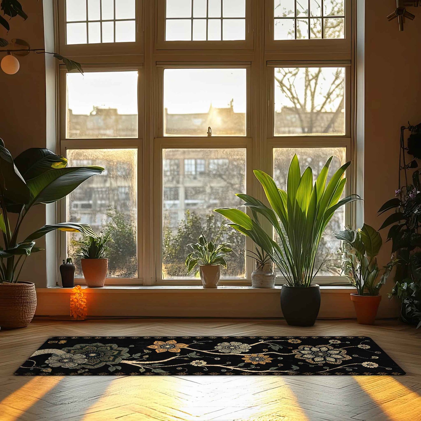 Secret Gardens 2 - Floral Yoga Mat for Mindful Practice - Non-Slip Eco-Friendly Natural Rubber