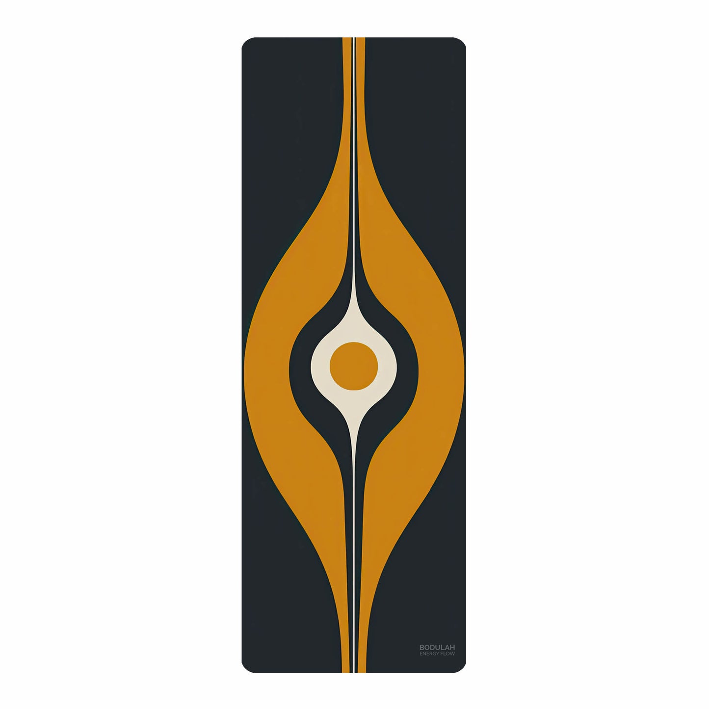 Energy Flow Yoga Mat 1 - Retro Modern Design  Non-Slip Exercise Mat for Home Gym Pilates Meditation & Yoga Practice
