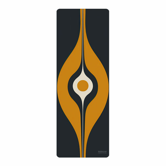 Energy Flow Yoga Mat 1 - Retro Modern Design  Non-Slip Exercise Mat for Home Gym Pilates Meditation & Yoga Practice
