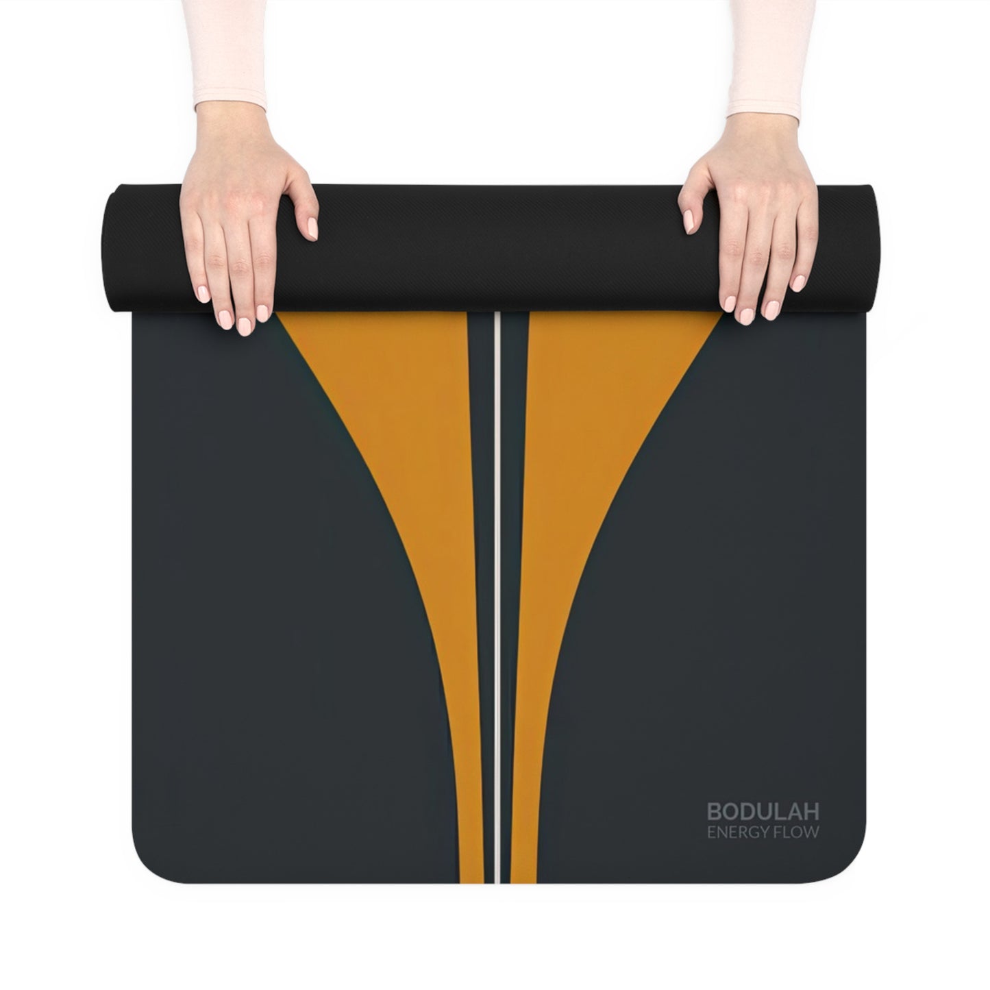 Energy Flow Yoga Mat 1 - Retro Modern Design  Non-Slip Exercise Mat for Home Gym Pilates Meditation & Yoga Practice