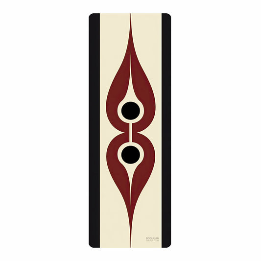 Energy Flow Yoga Mat 2 – Abstract Minimalist Energy Design - Non-Slip Exercise Mat for Home Gym Pilates Meditation & Yoga Practice