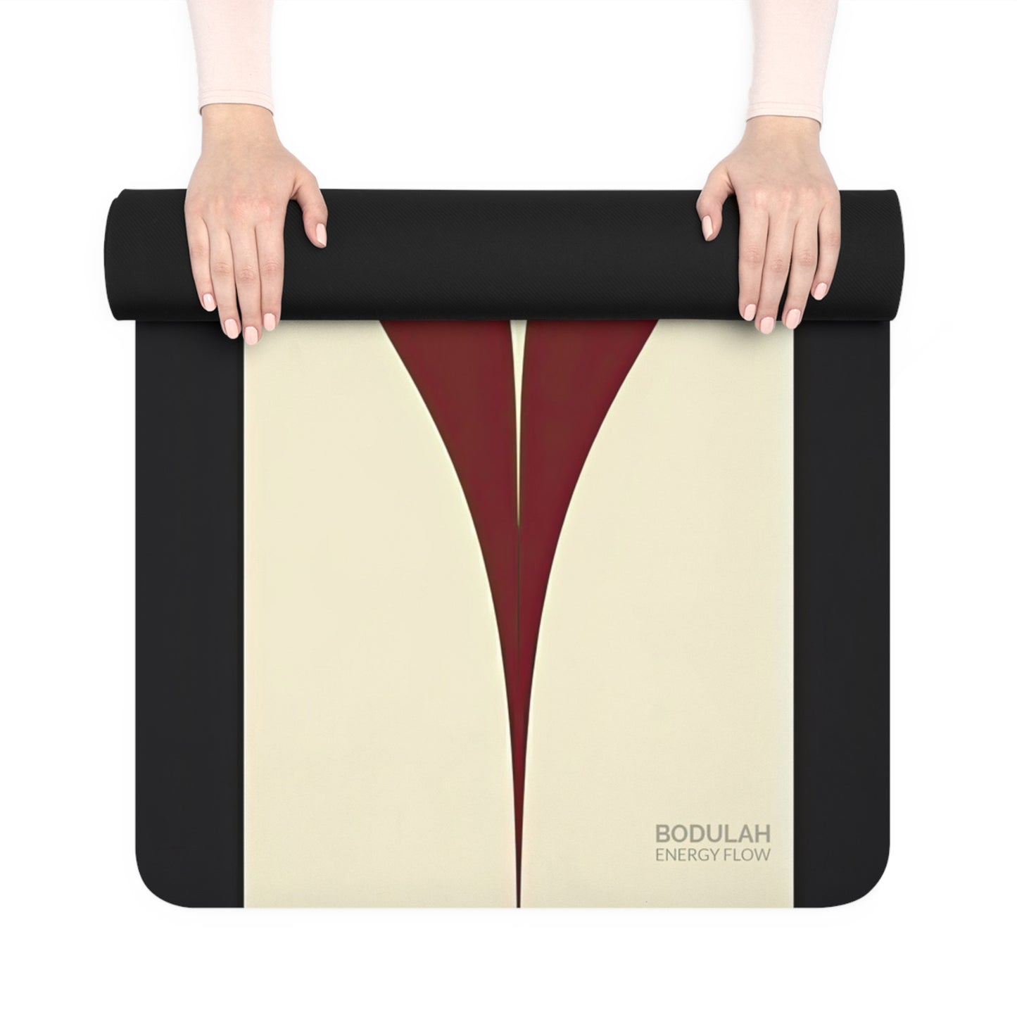 Energy Flow Yoga Mat 2 – Abstract Minimalist Energy Design - Non-Slip Exercise Mat for Home Gym Pilates Meditation & Yoga Practice