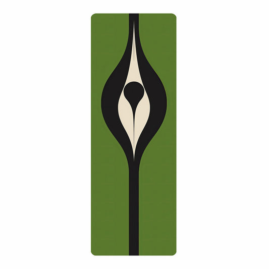 Energy Flow Yoga Mat 4 - Rooted Energy in Forest Green - Non-Slip Exercise Mat for Home Gym Pilates Meditation & Yoga Practice