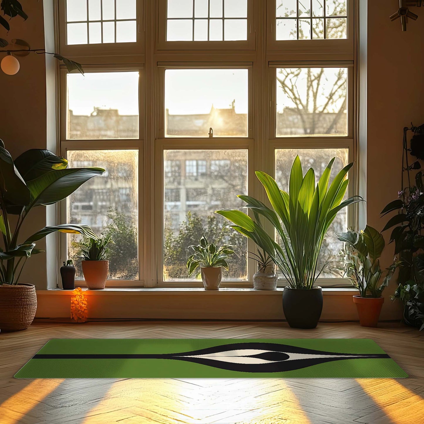 Energy Flow Yoga Mat 4 - Rooted Energy in Forest Green - Non-Slip Exercise Mat for Home Gym Pilates Meditation & Yoga Practice