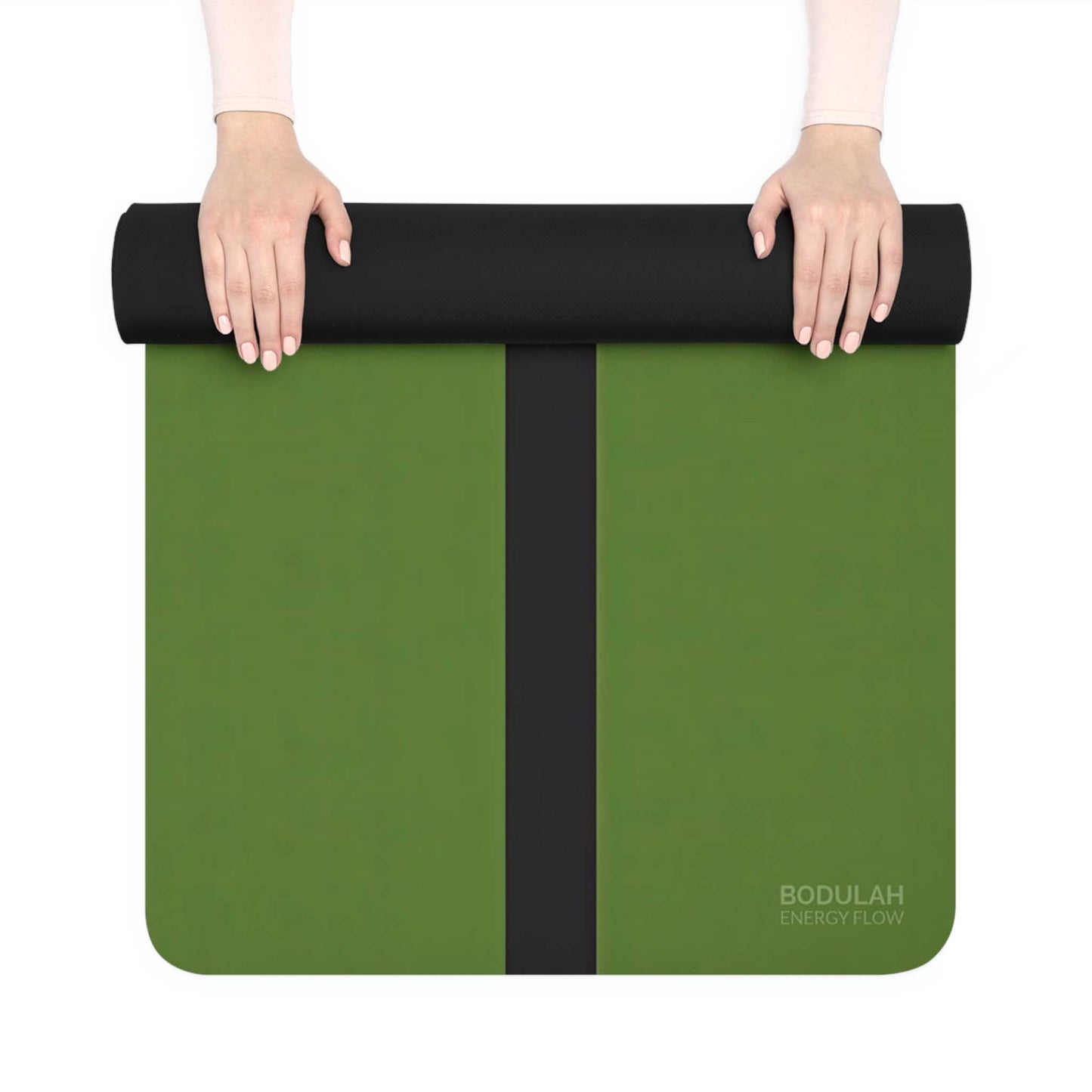 Energy Flow Yoga Mat 4 - Rooted Energy in Forest Green - Non-Slip Exercise Mat for Home Gym Pilates Meditation & Yoga Practice