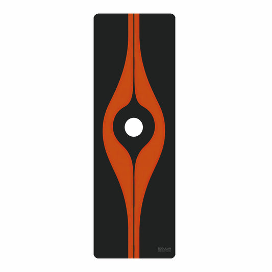 Energy Flow Yoga Mat 6 - Fire Within, Centered Calm | Abstract Minimalist Yoga Mat -Slip Exercise Mat for Pilates Meditation & Yoga Practice