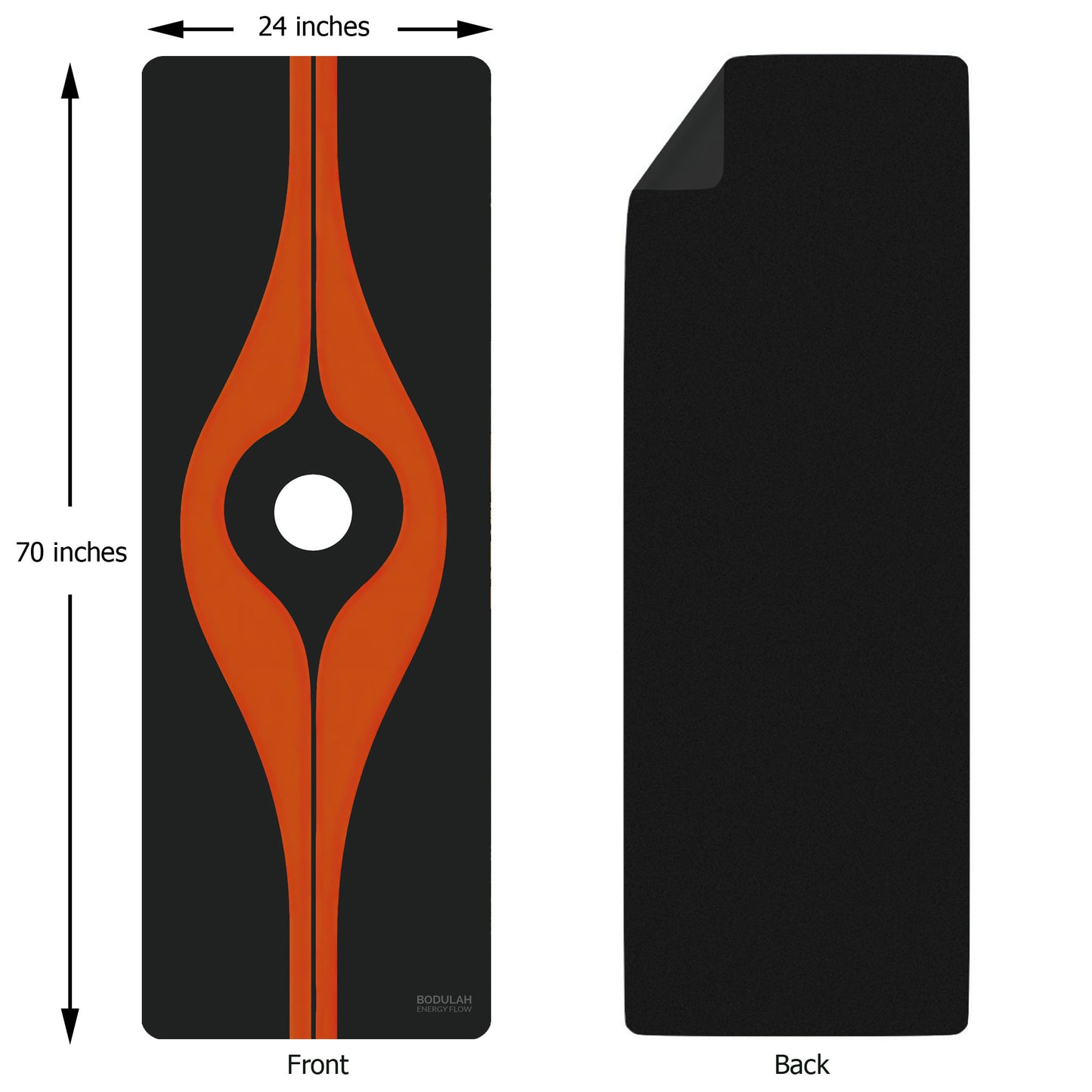 Energy Flow Yoga Mat 6 - Fire Within, Centered Calm | Abstract Minimalist Yoga Mat -Slip Exercise Mat for Pilates Meditation & Yoga Practice