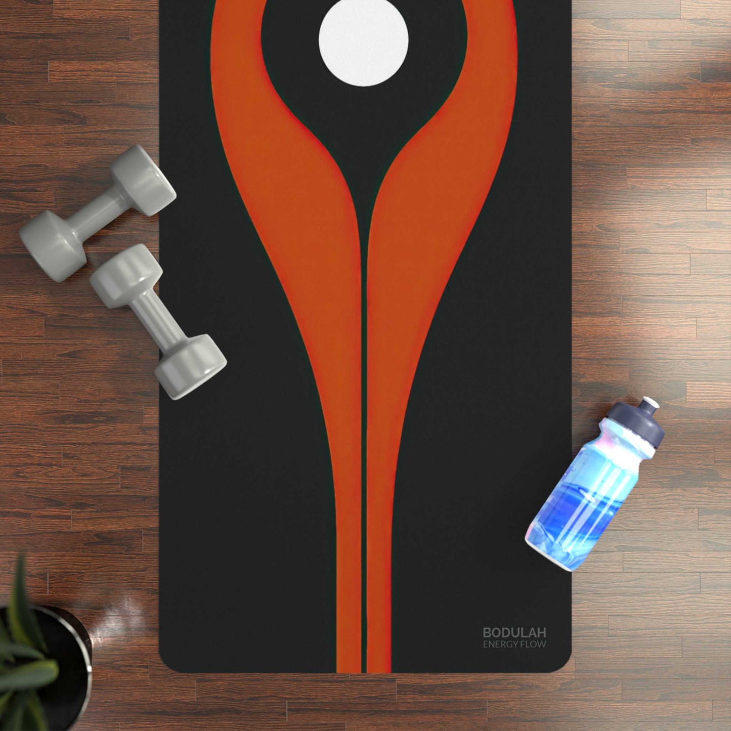 Energy Flow Yoga Mat 6 - Fire Within, Centered Calm | Abstract Minimalist Yoga Mat -Slip Exercise Mat for Pilates Meditation & Yoga Practice