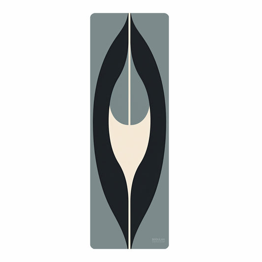 Energy Flow Yoga Mat 7 - Sacred Silence, Deep Focus - Minimalist Abstract Yoga Mat - Non-Slip Exercise Mat for Home Gym Pilates Meditation & Yoga Practice