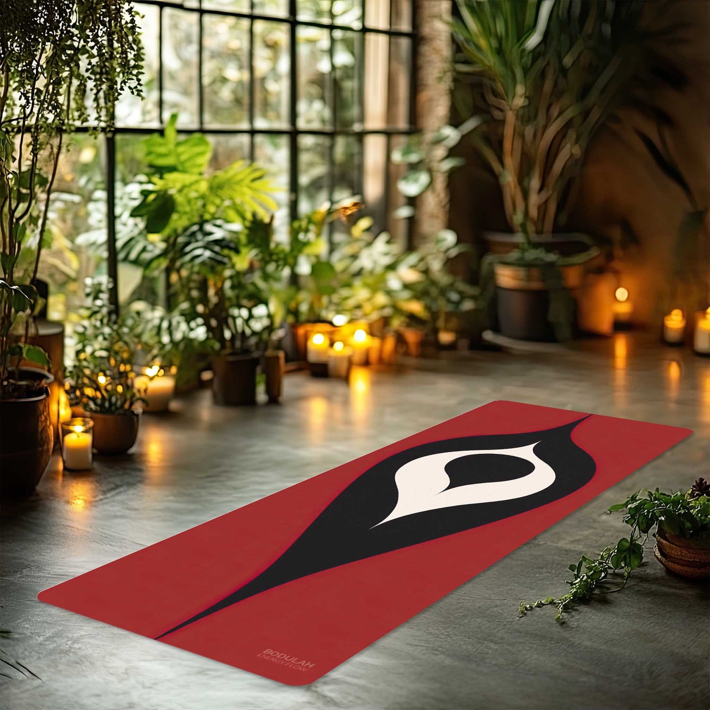 Energy Flow Yoga Mat 8 - Ember Seed of Stillness - Non-Slip Exercise Mat for Home Gym Pilates Meditation & Yoga Practice