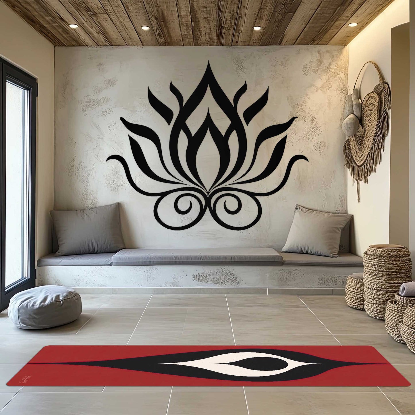 Energy Flow Yoga Mat 8 - Ember Seed of Stillness - Non-Slip Exercise Mat for Home Gym Pilates Meditation & Yoga Practice