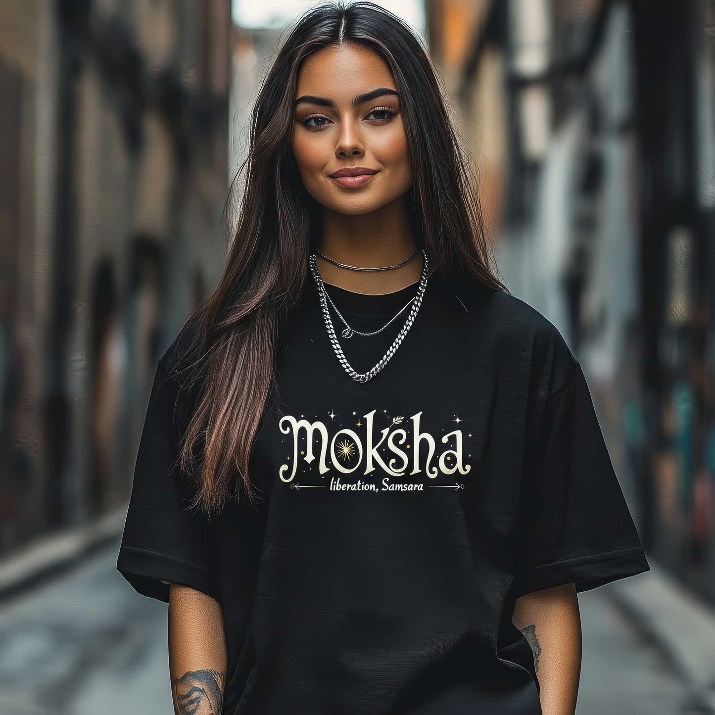 Moksha Liberation T-Shirt – Oversized Boxy Unisex Tee