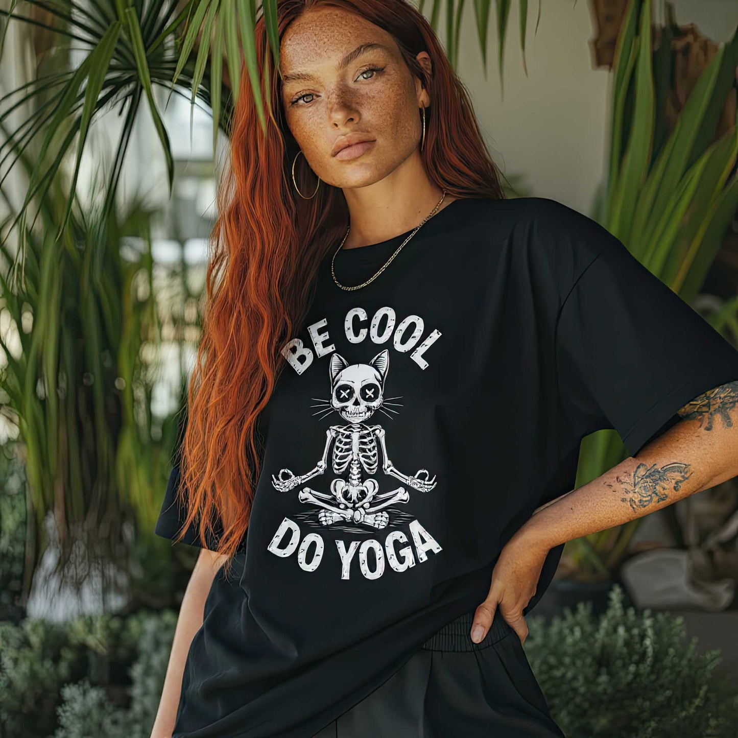 Be Cool Do Yoga Oversized Boxy T-Shirt