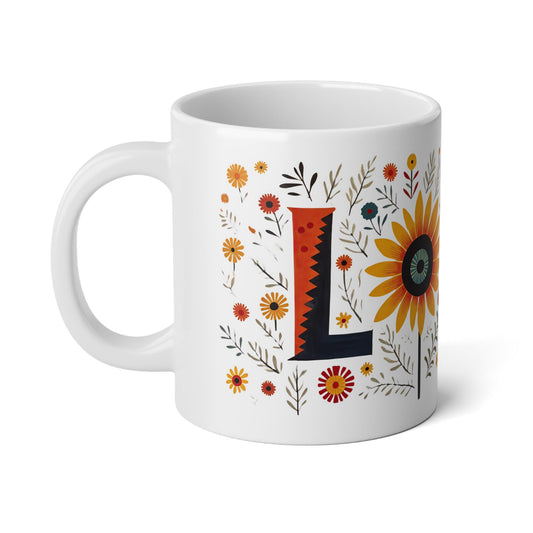 20oz Jumbo Floral Love Mug