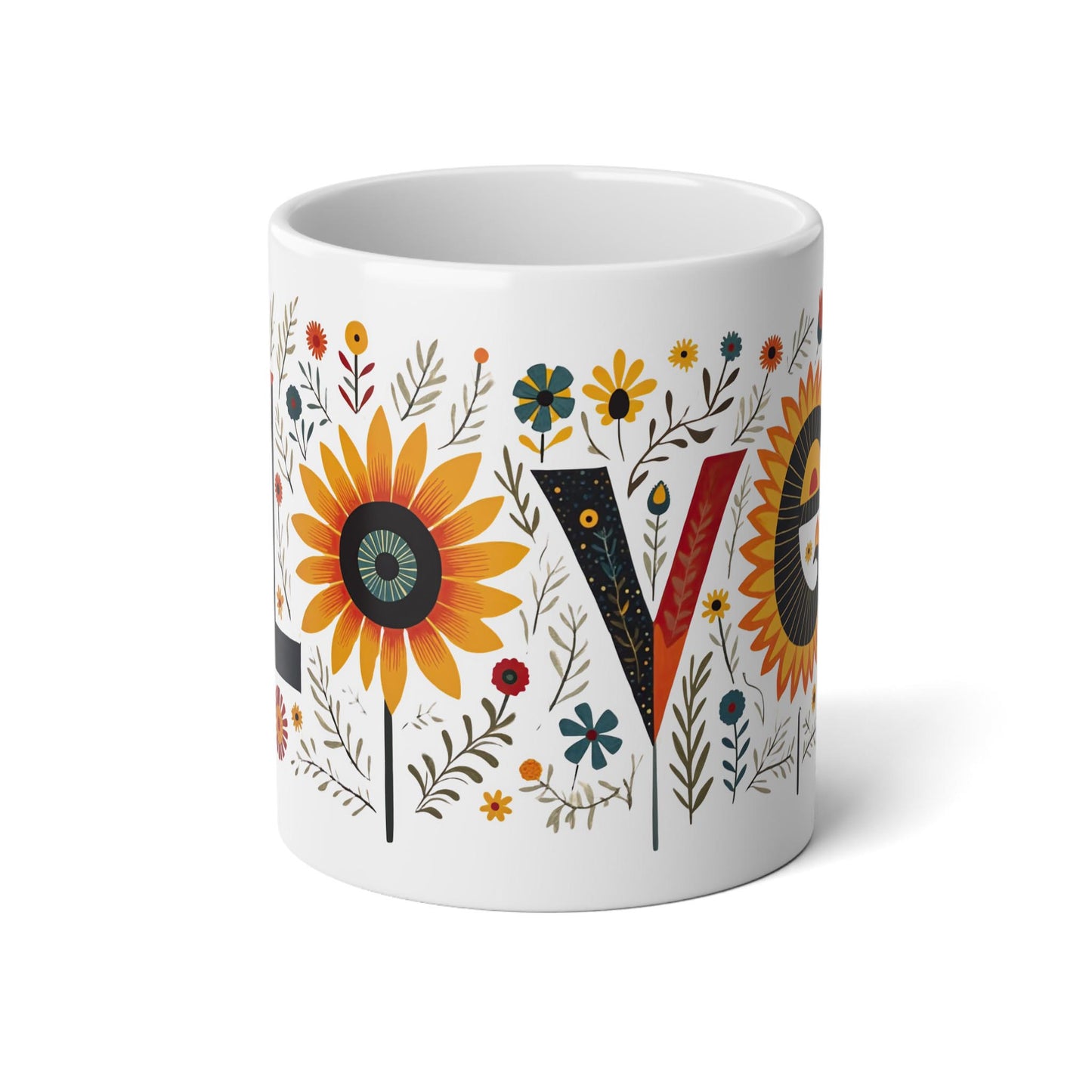 20oz Jumbo Floral Love Mug