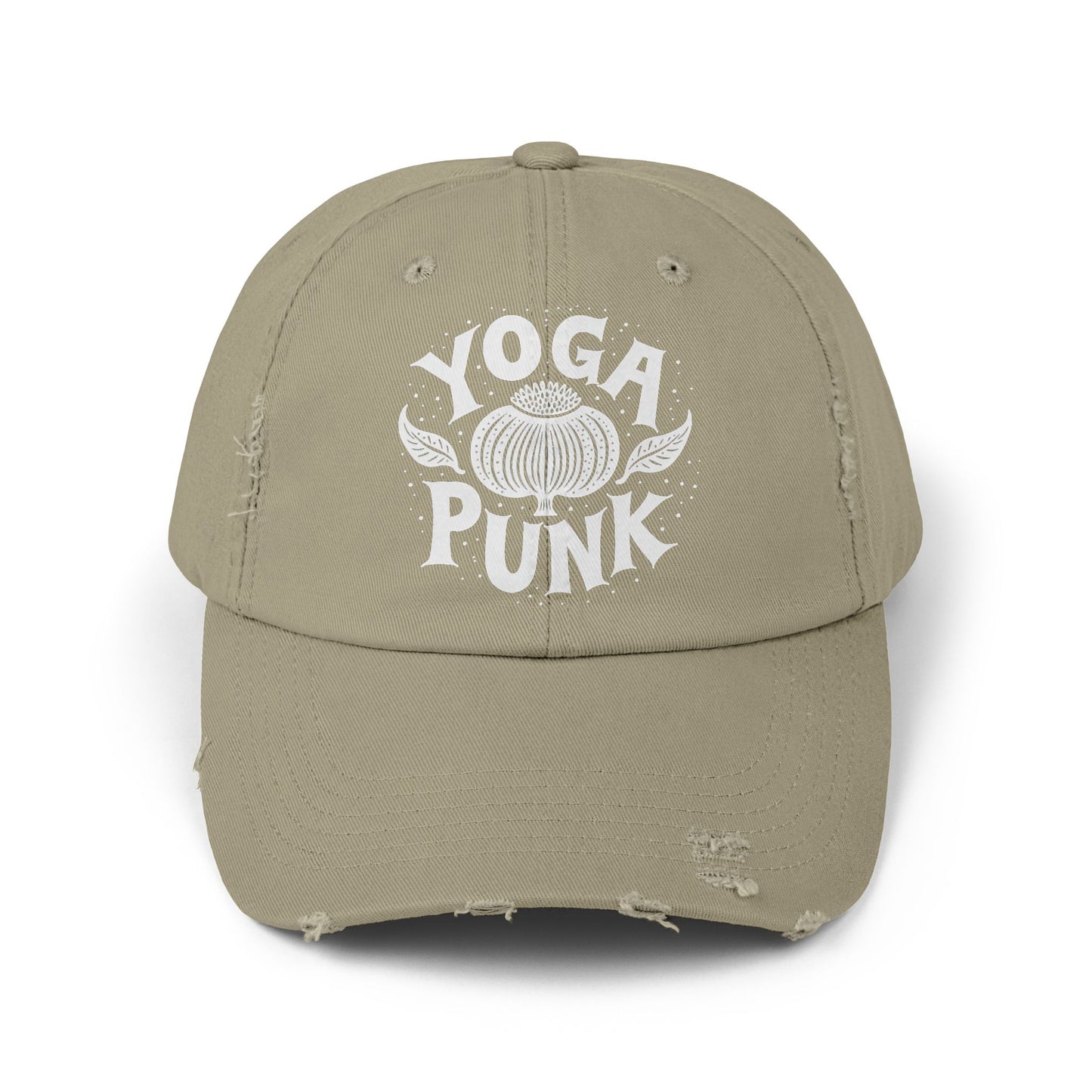 Yoga Punk Unisex Distressed Cap – Vintage Cotton Baseball Hat