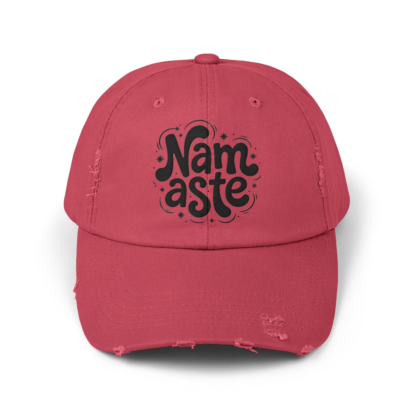 Namaste Unisex Distressed Cap – Vintage Cotton Baseball Hat