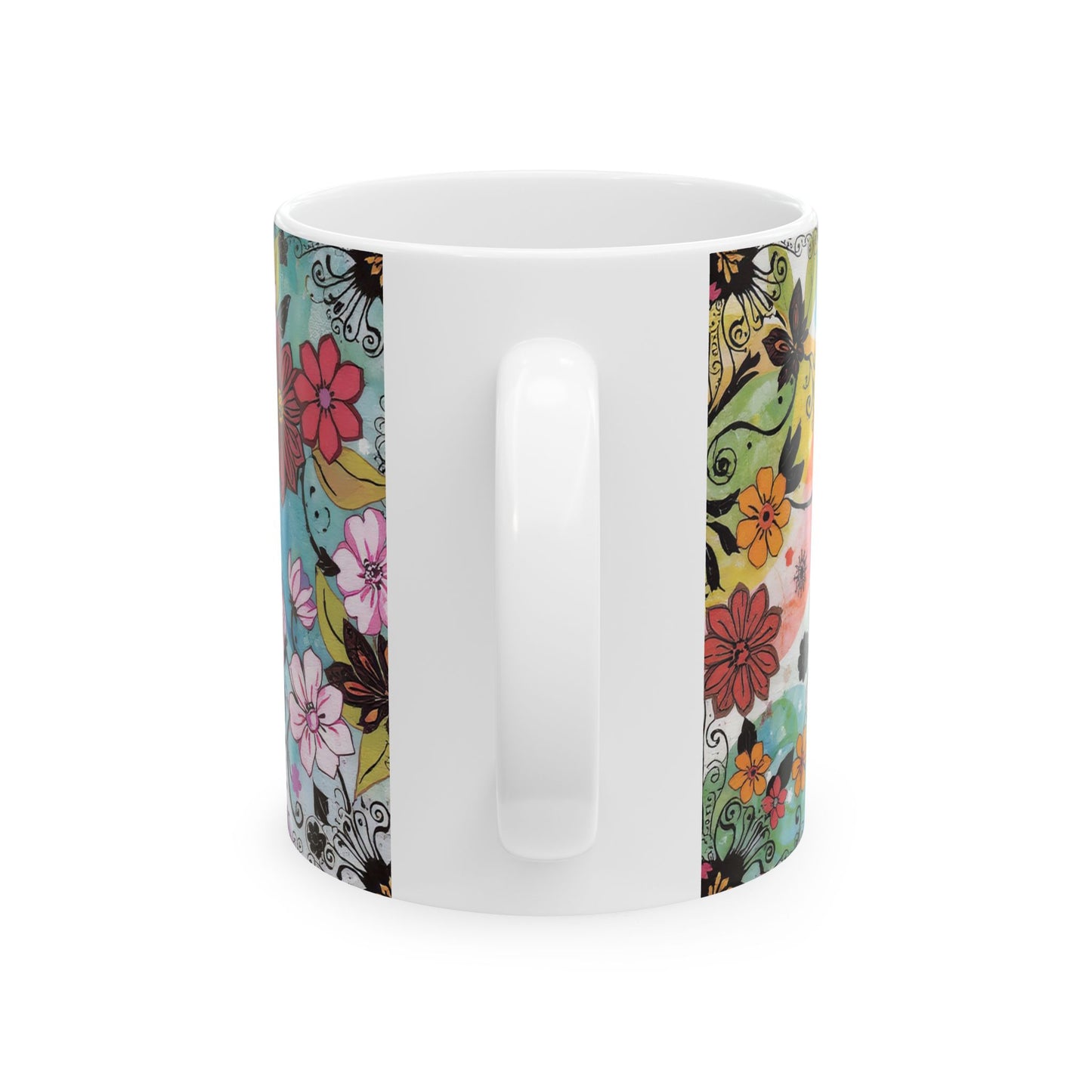 Pastel Flower Whimsy Mug