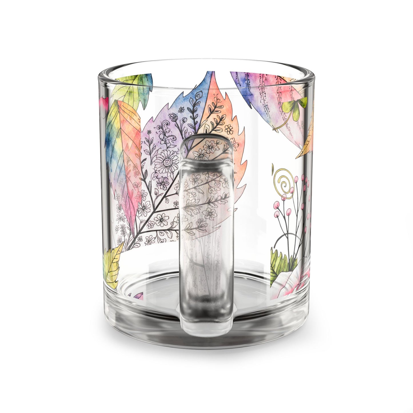 Whispering Leaves Glass Mug