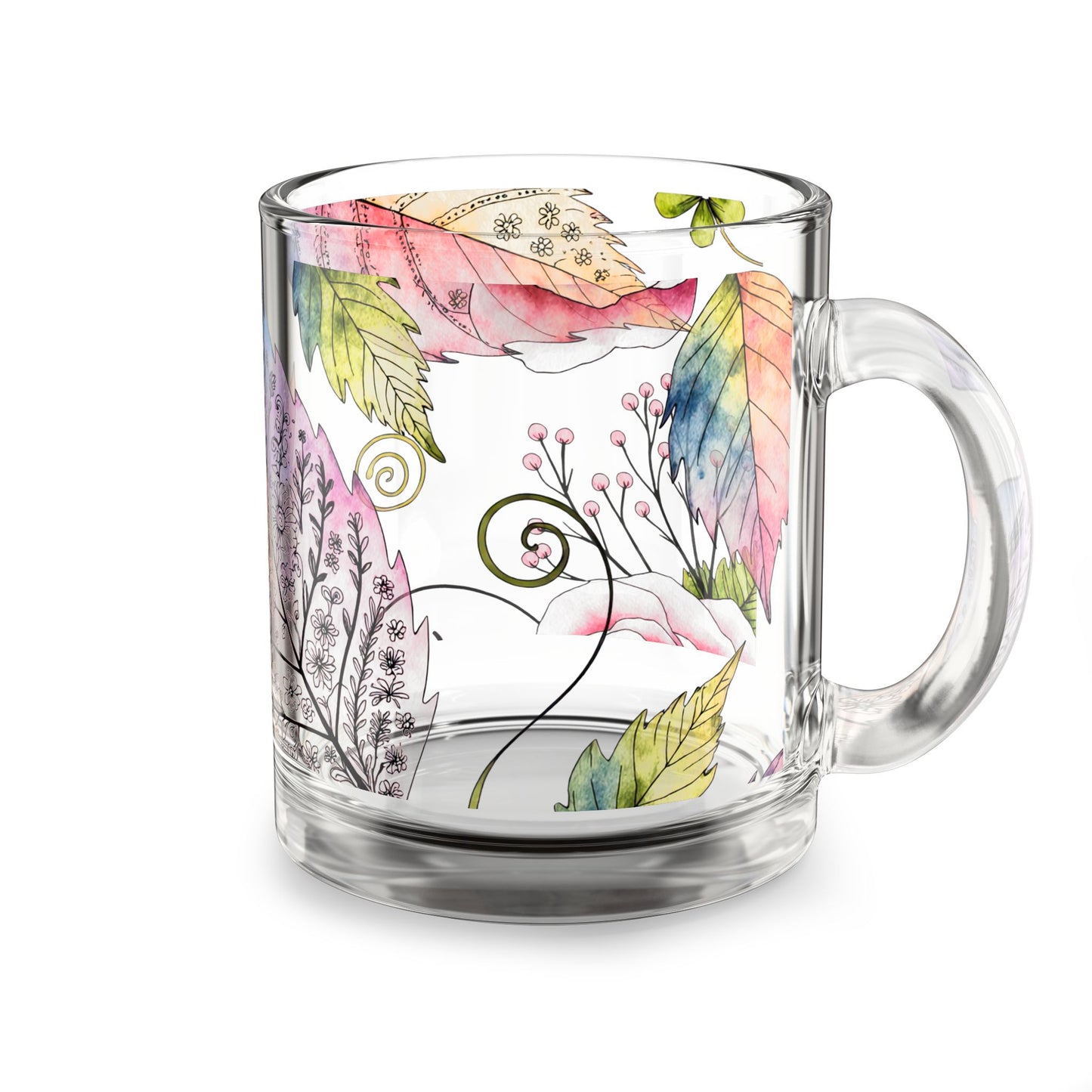 Whispering Leaves Glass Mug