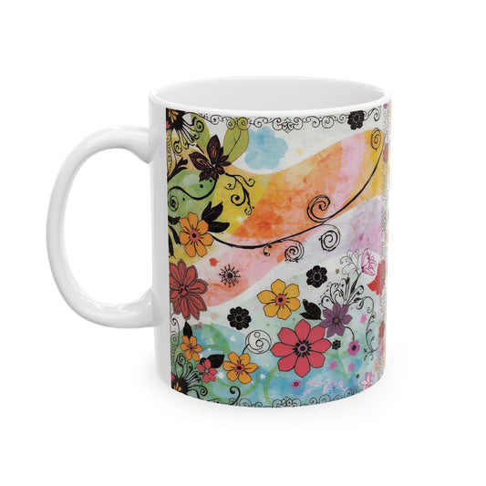 Pastel Flower Whimsy Mug