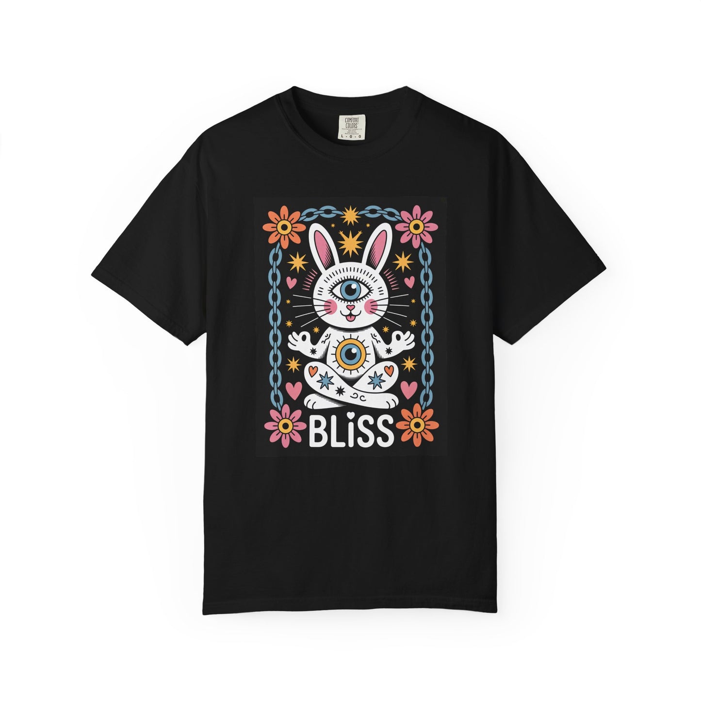Yoga Bliss Bunny T-Shirt – Third Eye Cosmic Style