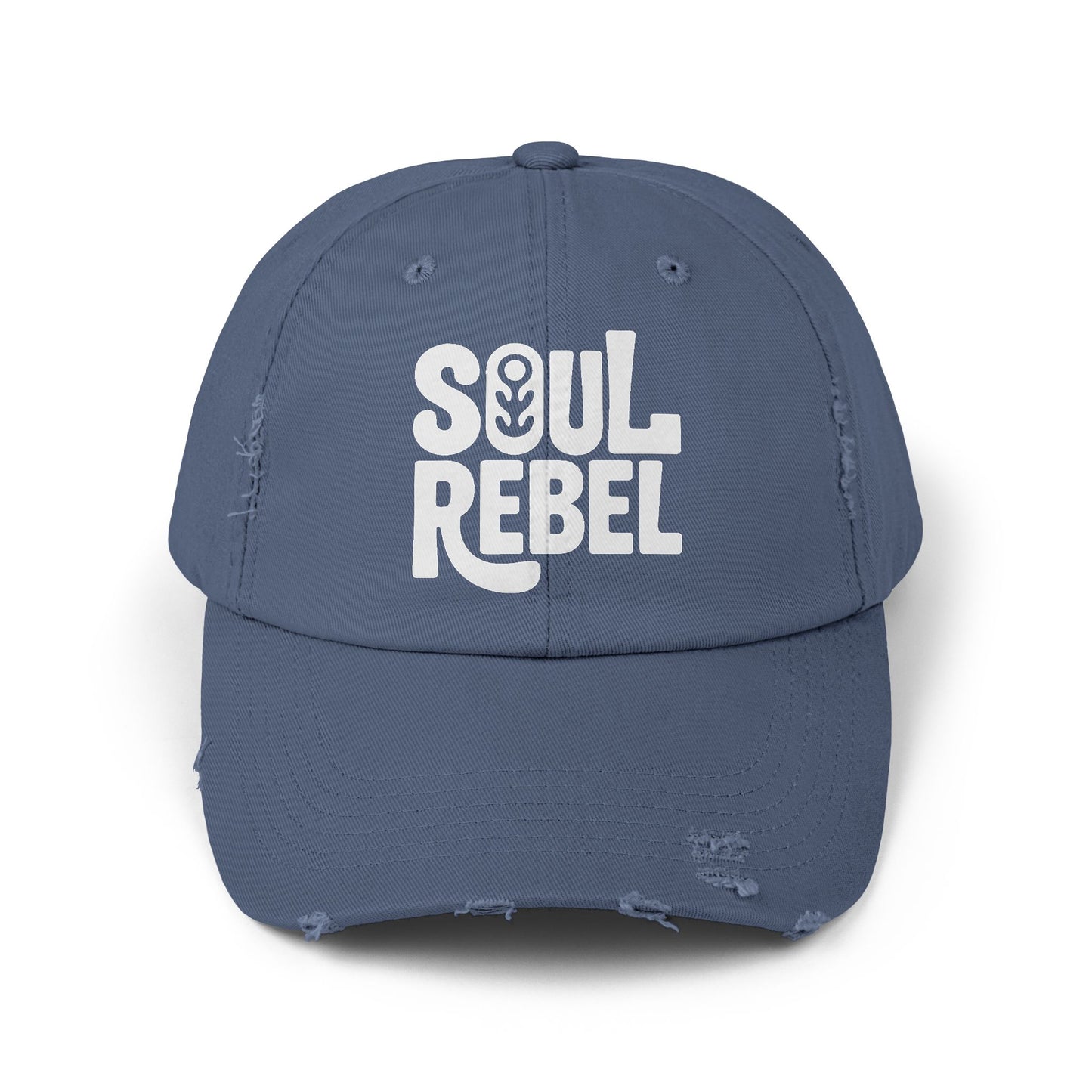Soul Rebel Unisex Distressed Cap – Vintage Cotton Baseball Hat