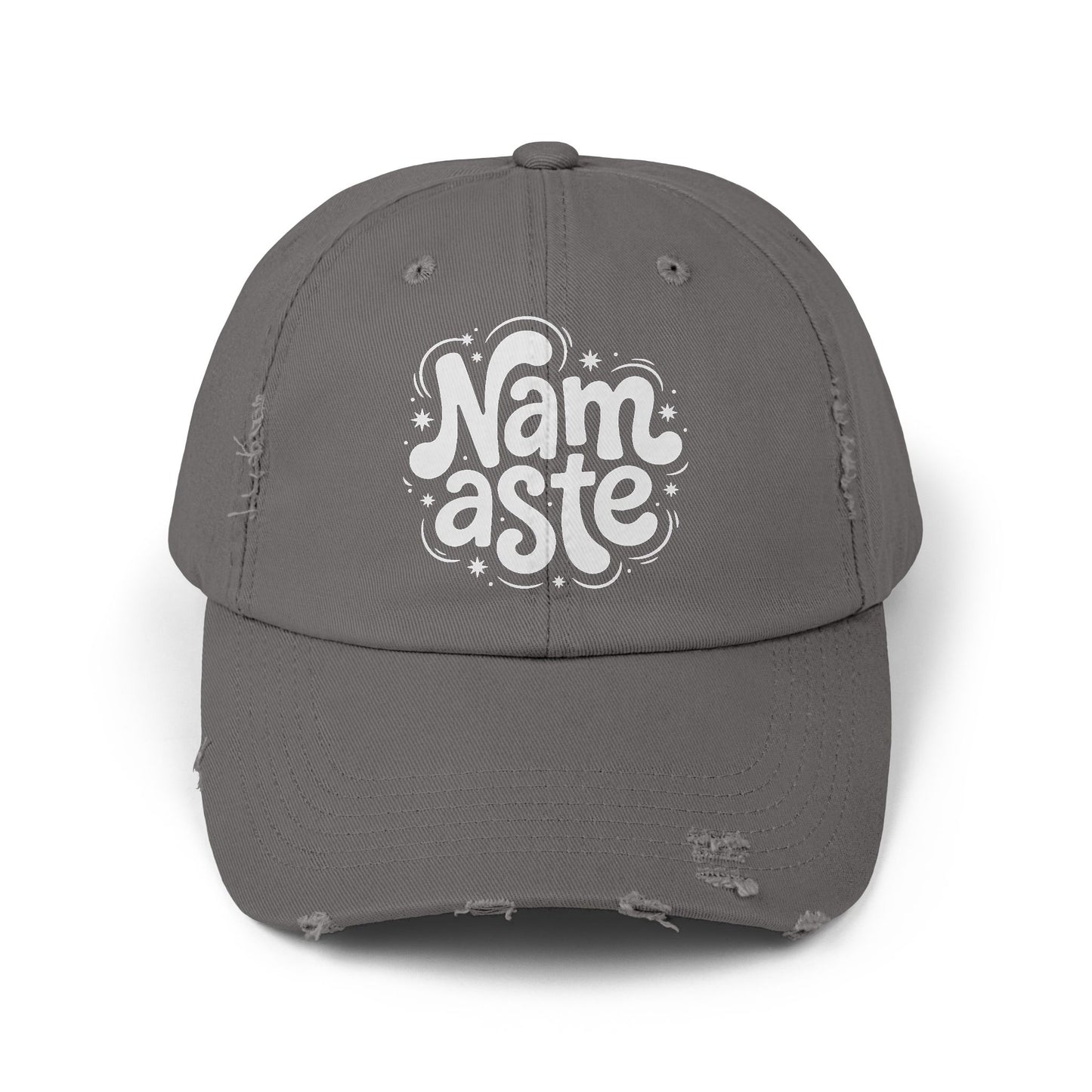 Namaste Unisex Distressed Cap – Vintage Cotton Baseball Hat