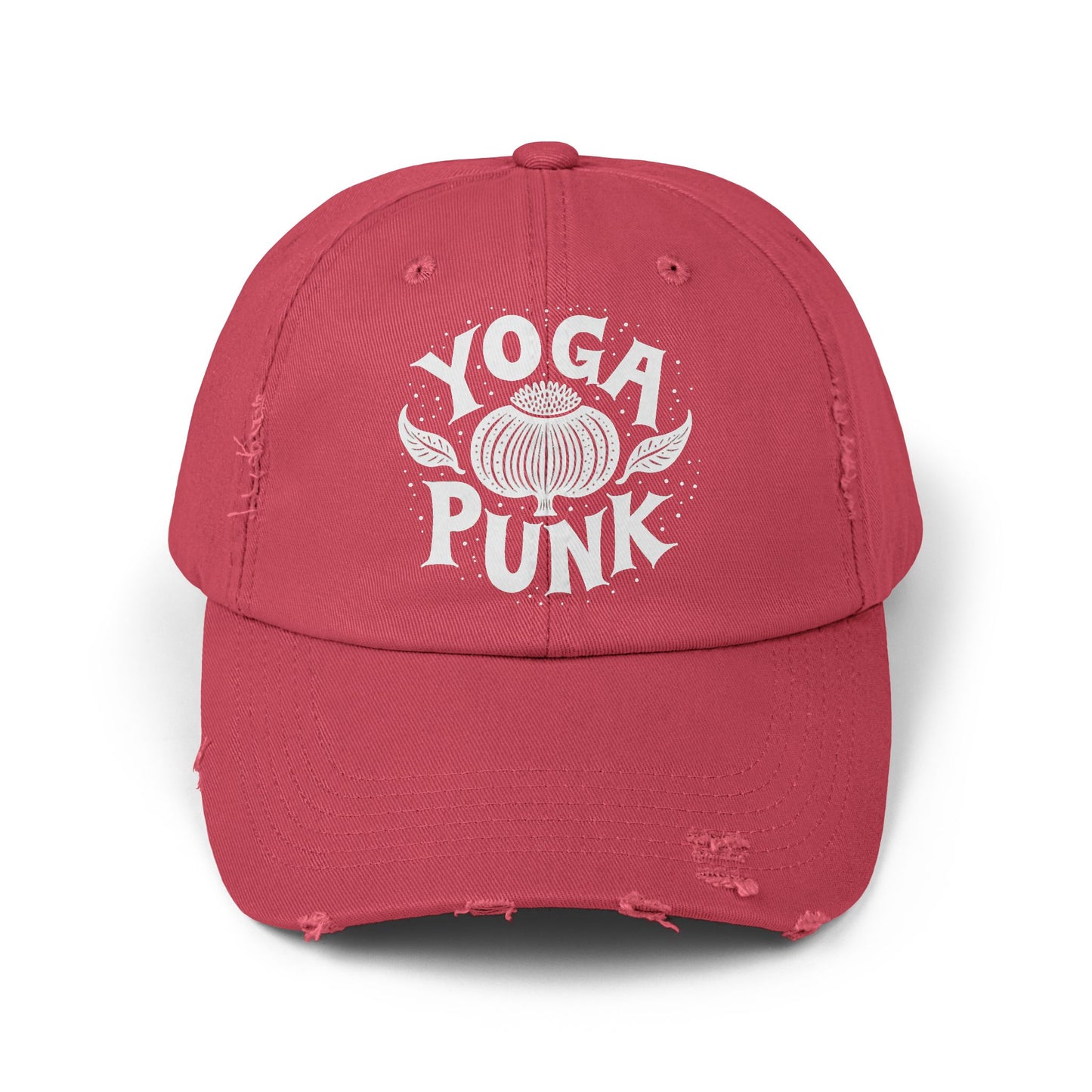 Yoga Punk Unisex Distressed Cap – Vintage Cotton Baseball Hat