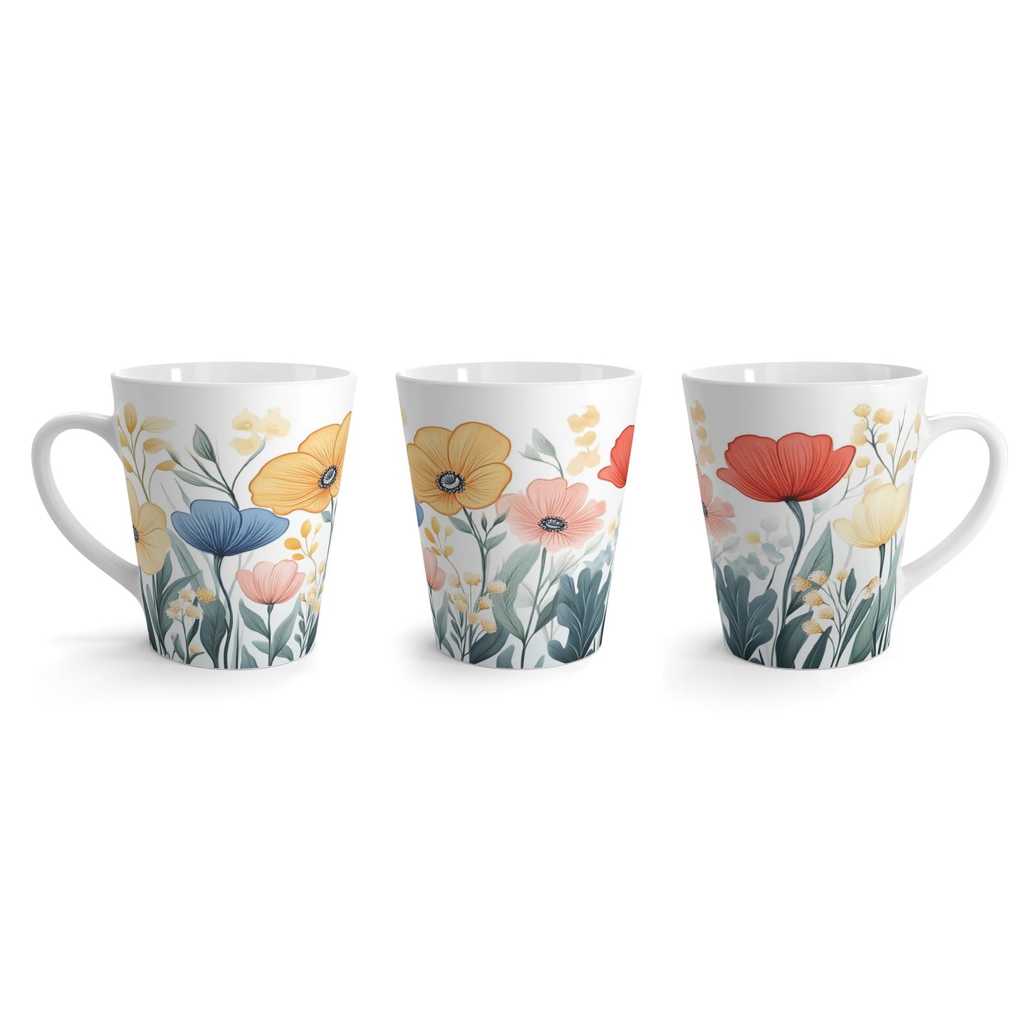 Tranquil Meadow Ceramic Latte Mug