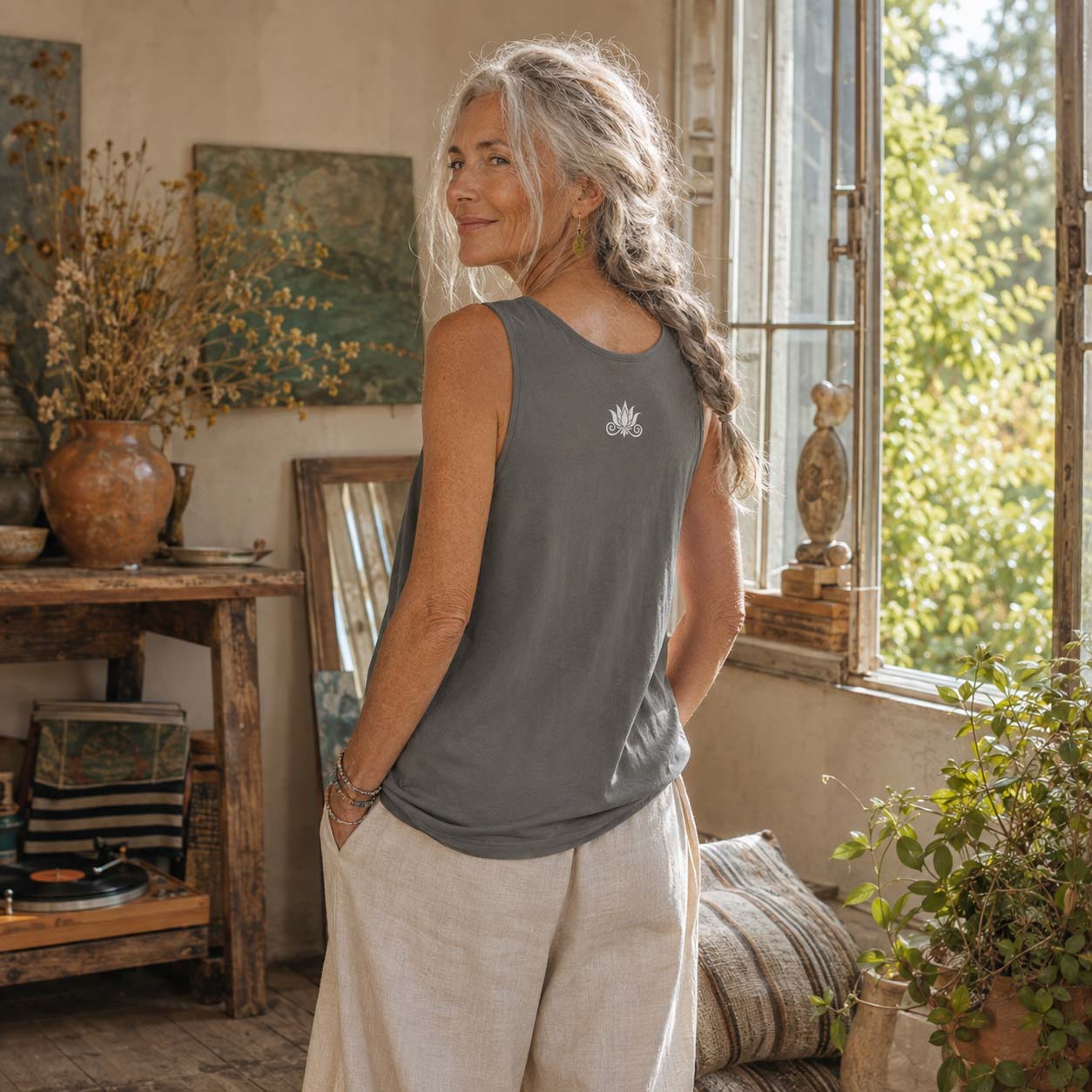 Peace Graphic Relaxed Fit Tank Top